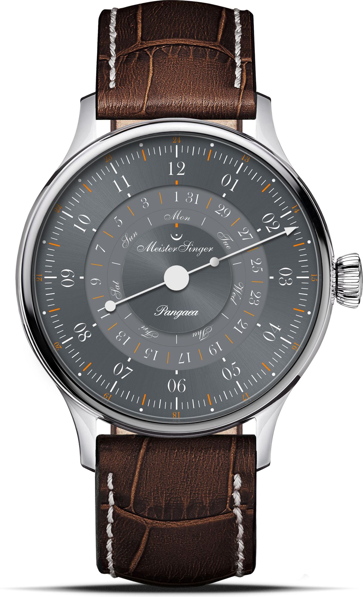 MeisterSinger Pangea Day Date 365 PDD365927 Reloj automático con sólo una aguja Clásico & sencillo