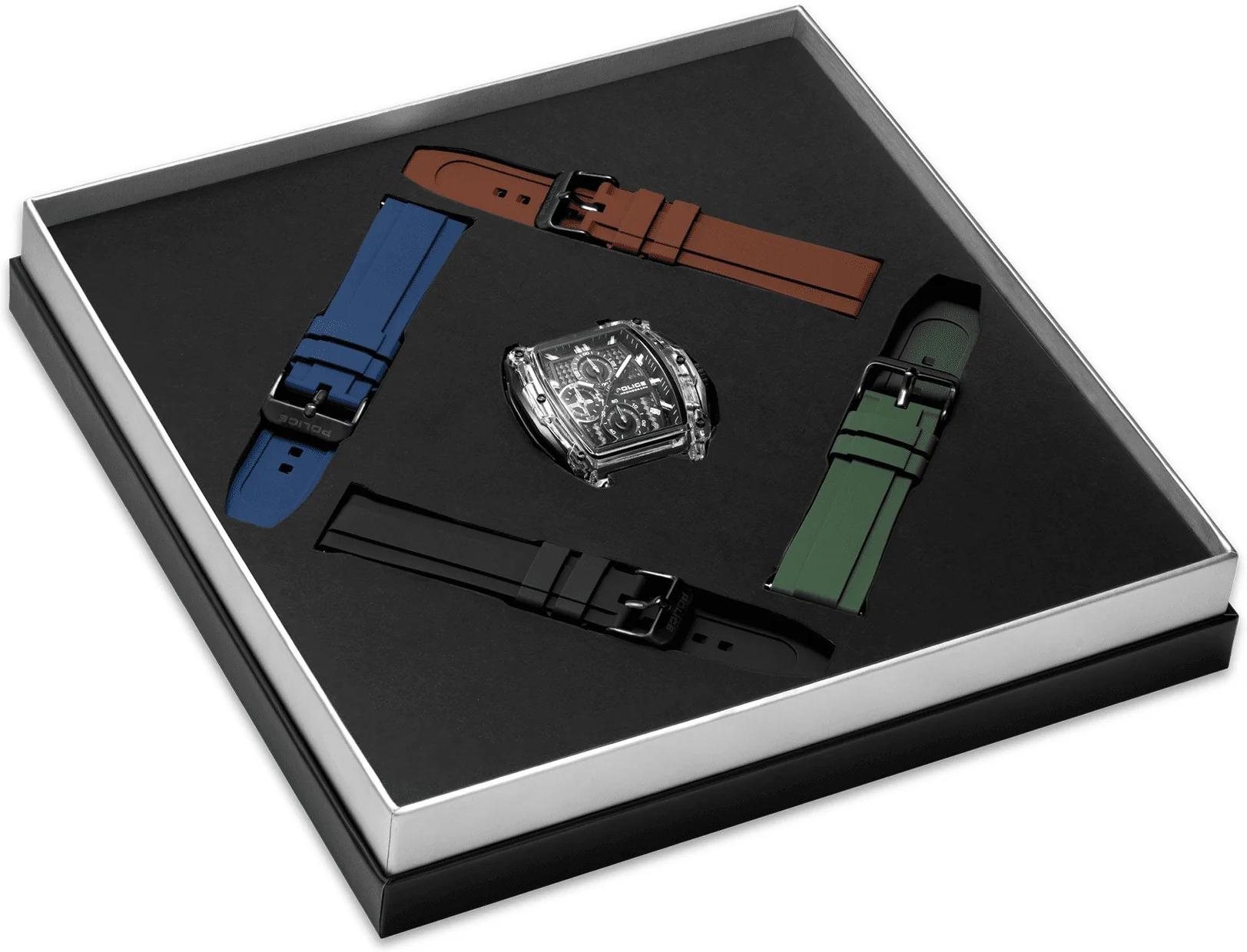 Police Clout Tank PEWGO00778X3 Herrenchronograph Mit Wechselband