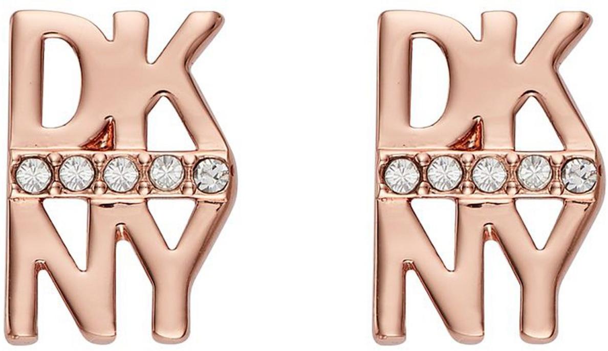 DKNY Stacked Pave Logo Stud 5520005 Pendientes
