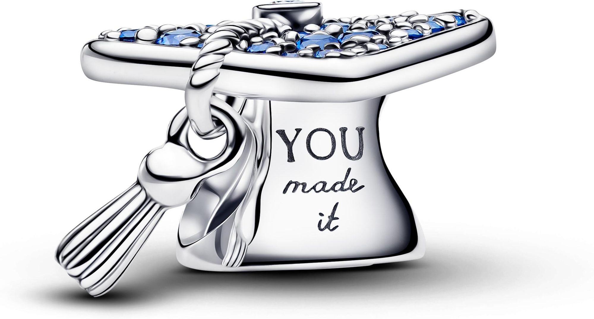 Pandora Sparkling Blue 2026 Graduation Cap Charm 794461C01 Charm Anhänger Pandora Sparkling Blue 2026 Graduation Cap Charm 794461C01 Charm Anhänger
