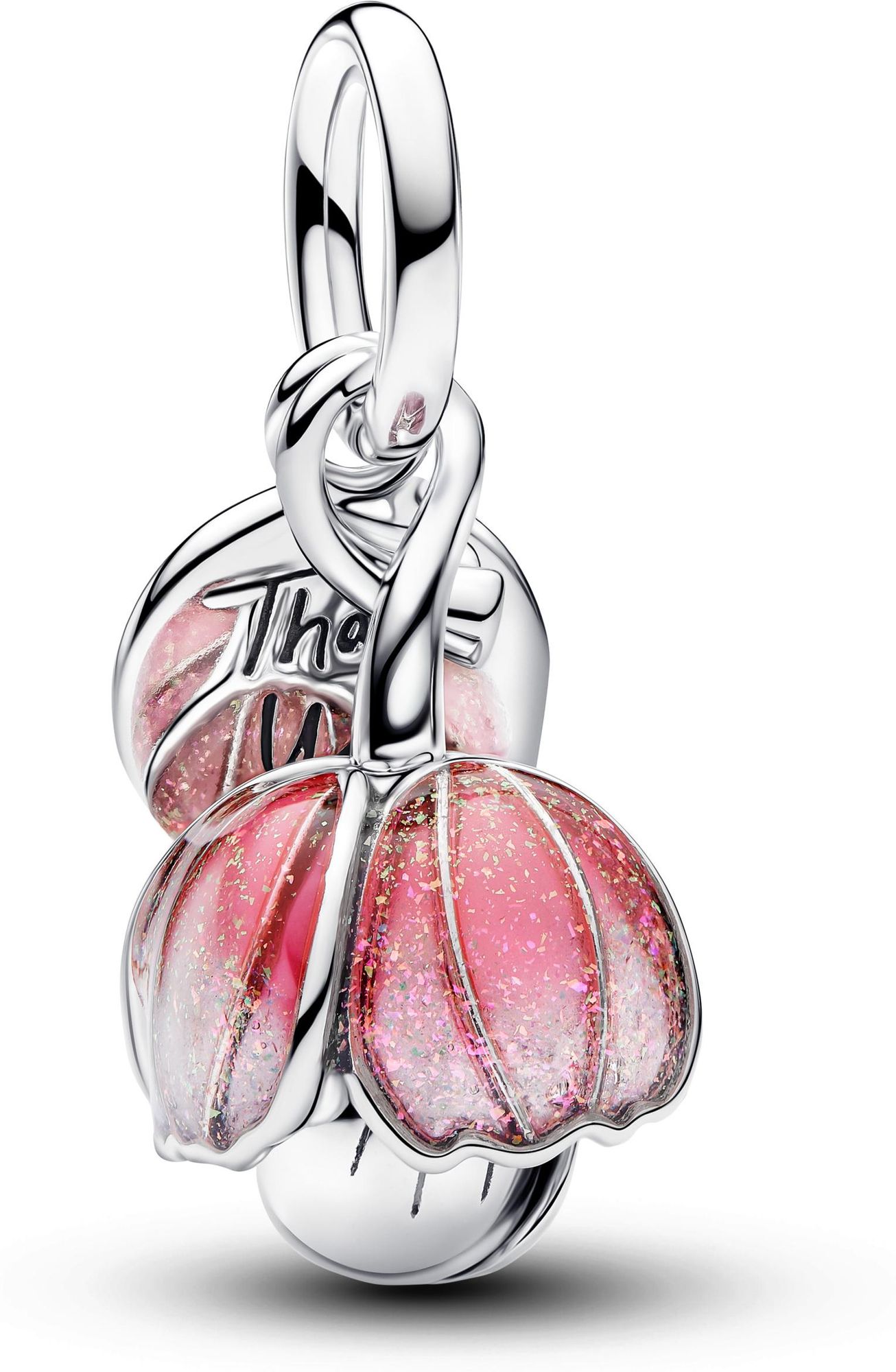 Pandora Two-Tone Blooming Flower Dangle Charm 764453C01 Charm Anhänger