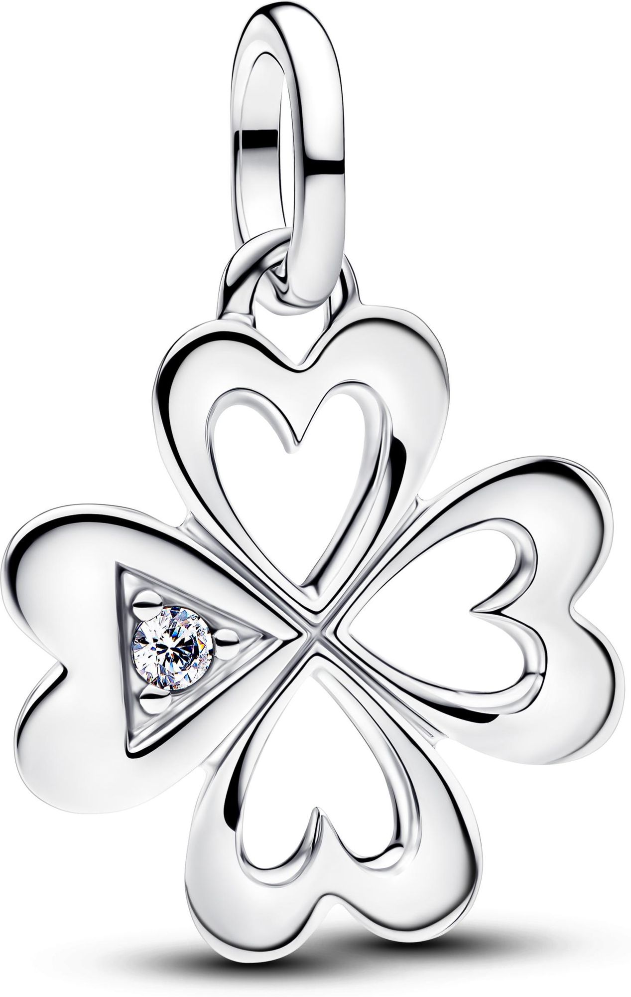 Pandora Heart Four-Leaf Clover Medallion Charm 793034C01 Charm-hanger Pandora Heart Four-Leaf Clover Medallion Charm 793034C01 Charm-hanger