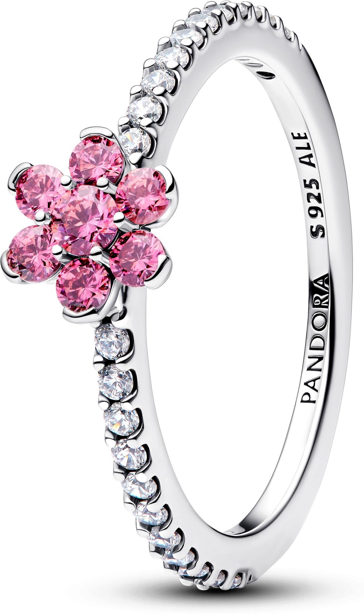 Pandora Sparkling Pink Flower Ring 194499C02 womans ring Pandora Sparkling Pink Flower Ring 194499C02 womans ring