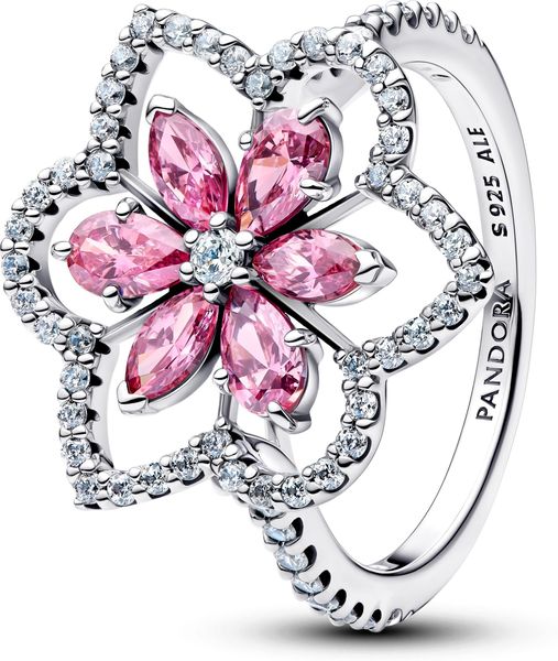 Pandora Double Flower Cocktail Ring 194577C01 Anello donna Pandora Double Flower Cocktail Ring 194577C01 Anello donna