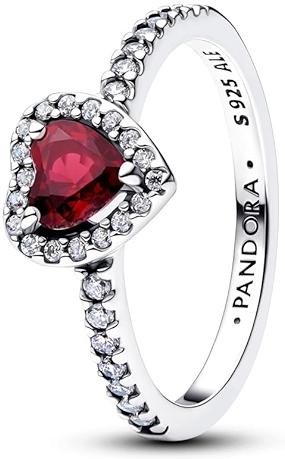 Pandora Elevated Fuchsia Rose Heart Ring 198421C13 Anello donna Pandora Elevated Fuchsia Rose Heart Ring 198421C13 Anello donna