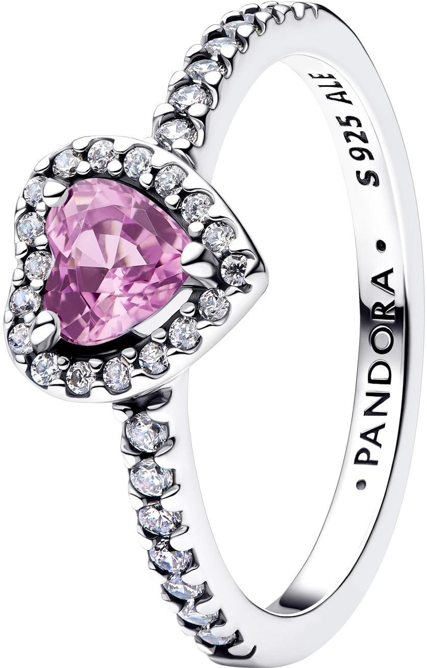 Pandora Elevated Light Purple Heart Ring 198421C12 Anello donna Pandora Elevated Light Purple Heart Ring 198421C12 Anello donna