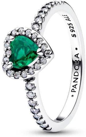 Pandora Elevated Mint Green Heart Ring 198421C08 womans ring Pandora Elevated Mint Green Heart Ring 198421C08 womans ring