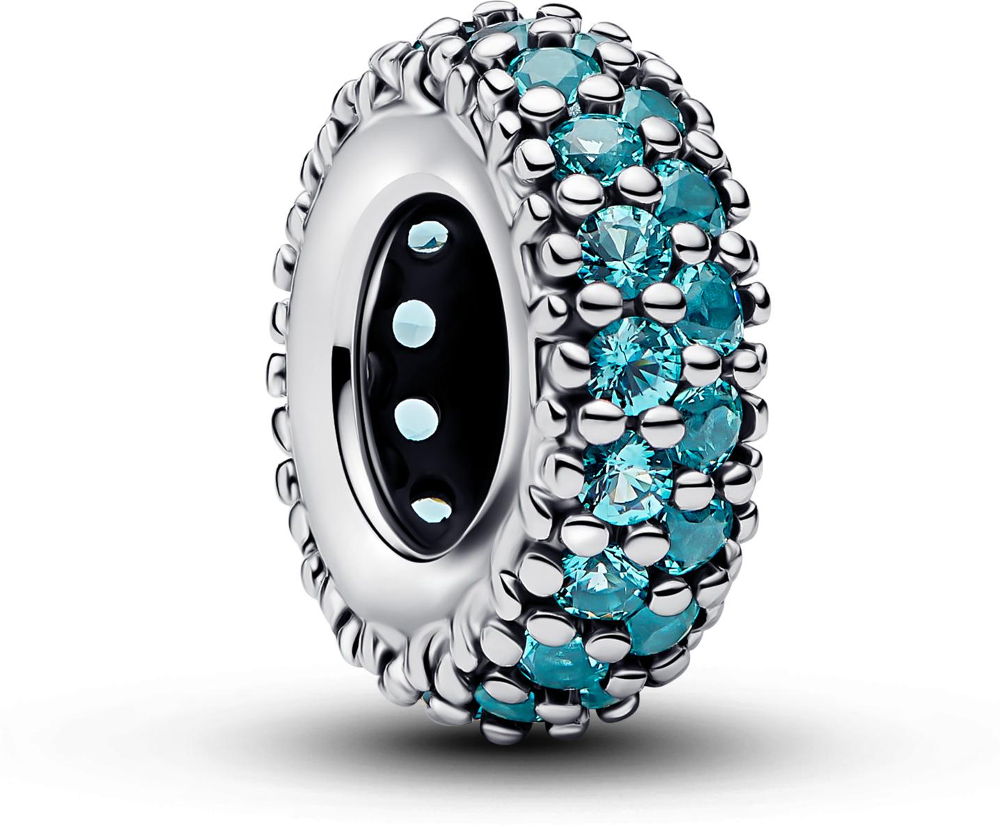 Pandora Ice Blue Stone Spacer 791359C01 Pendant Pandora Ice Blue Stone Spacer 791359C01 Pendant