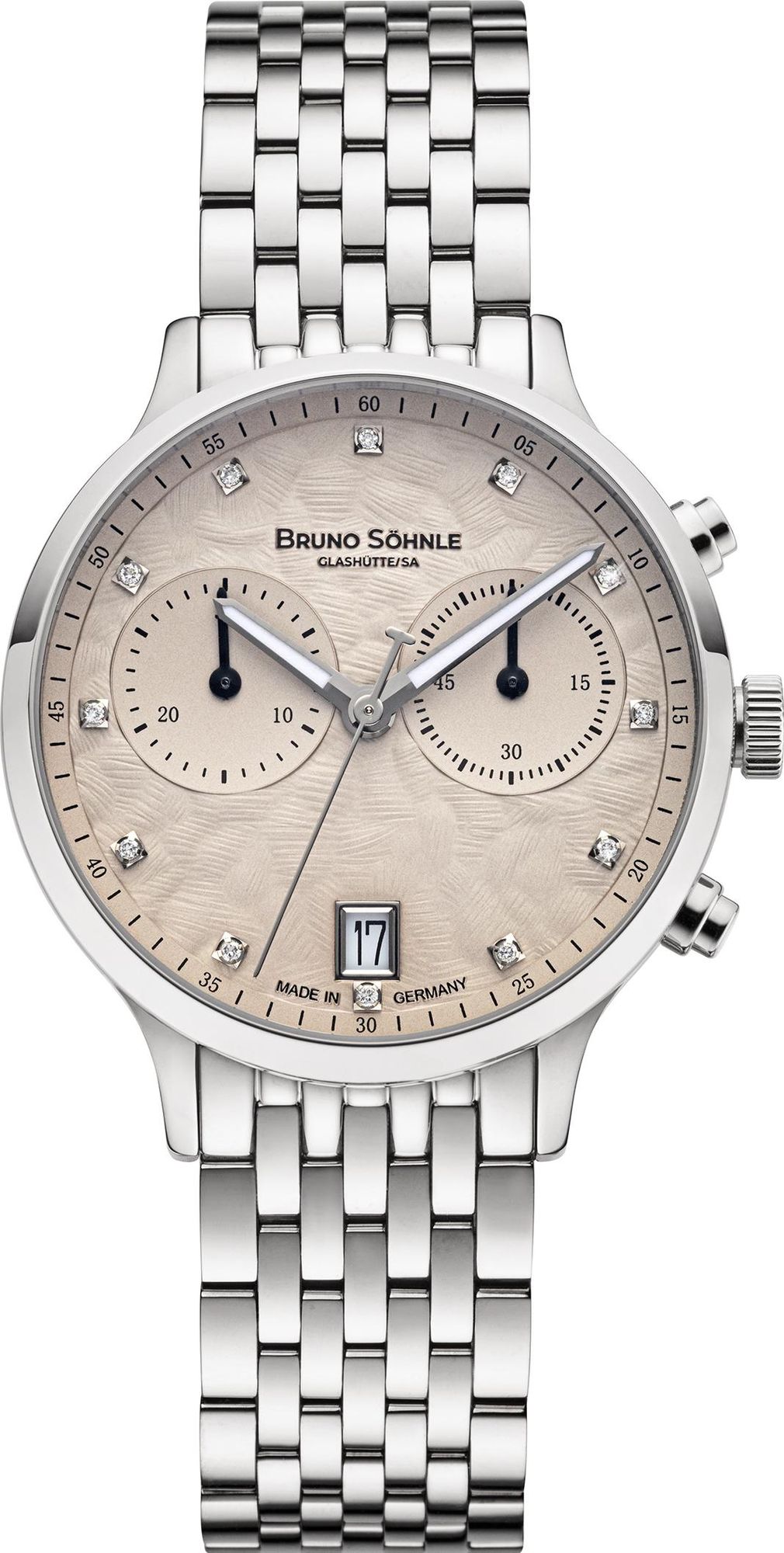 BRUNO SÖHNLE UHRENATELIER GLASHÜTTE/SA Bologna Chronograph 17-13238-850 Dameschronograaf BRUNO SÖHNLE UHRENATELIER GLASHÜTTE/SA Bologna Chronograph 17-13238-850 Dameschronograaf