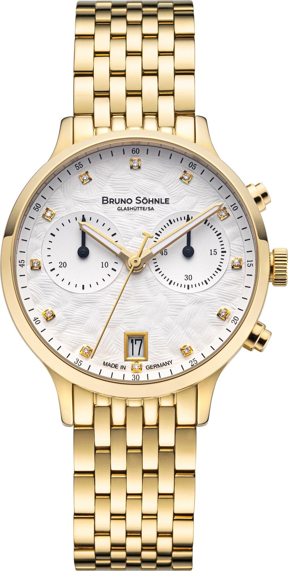 BRUNO SÖHNLE UHRENATELIER GLASHÜTTE/SA Bologna Chronograph 17-33238-250 Dameschronograaf BRUNO SÖHNLE UHRENATELIER GLASHÜTTE/SA Bologna Chronograph 17-33238-250 Dameschronograaf