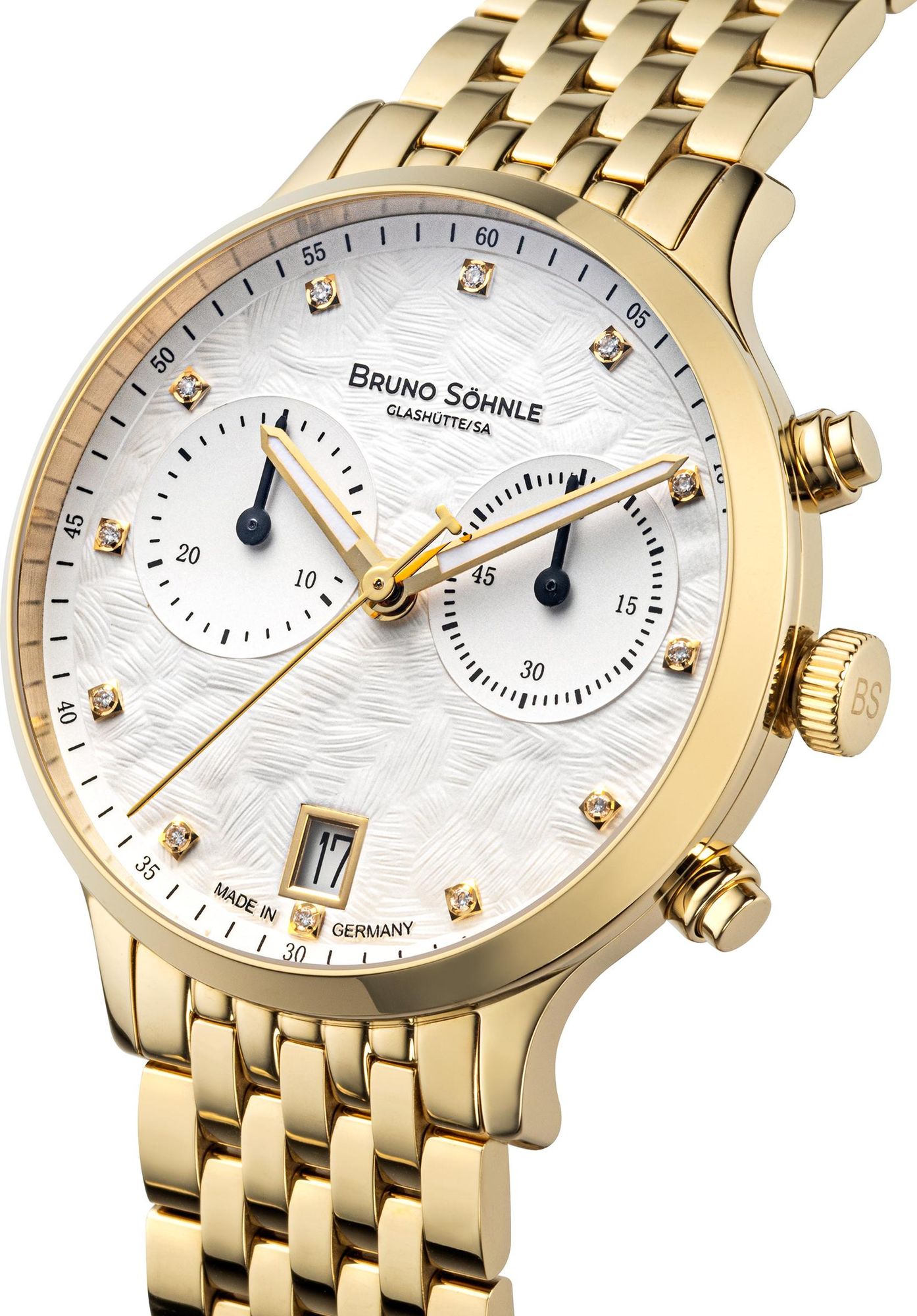 BRUNO SÖHNLE UHRENATELIER GLASHÜTTE/SA Bologna Chronograph 17-33238-250 Dameschronograaf BRUNO SÖHNLE UHRENATELIER GLASHÜTTE/SA Bologna Chronograph 17-33238-250 Dameschronograaf
