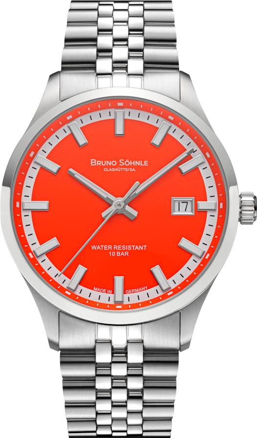 BRUNO SÖHNLE UHRENATELIER GLASHÜTTE/SA Turin Automatik "Bright Red" 17-12230-540 Unisex horloge BRUNO SÖHNLE UHRENATELIER GLASHÜTTE/SA Turin Automatik "Bright Red" 17-12230-540 Unisex horloge