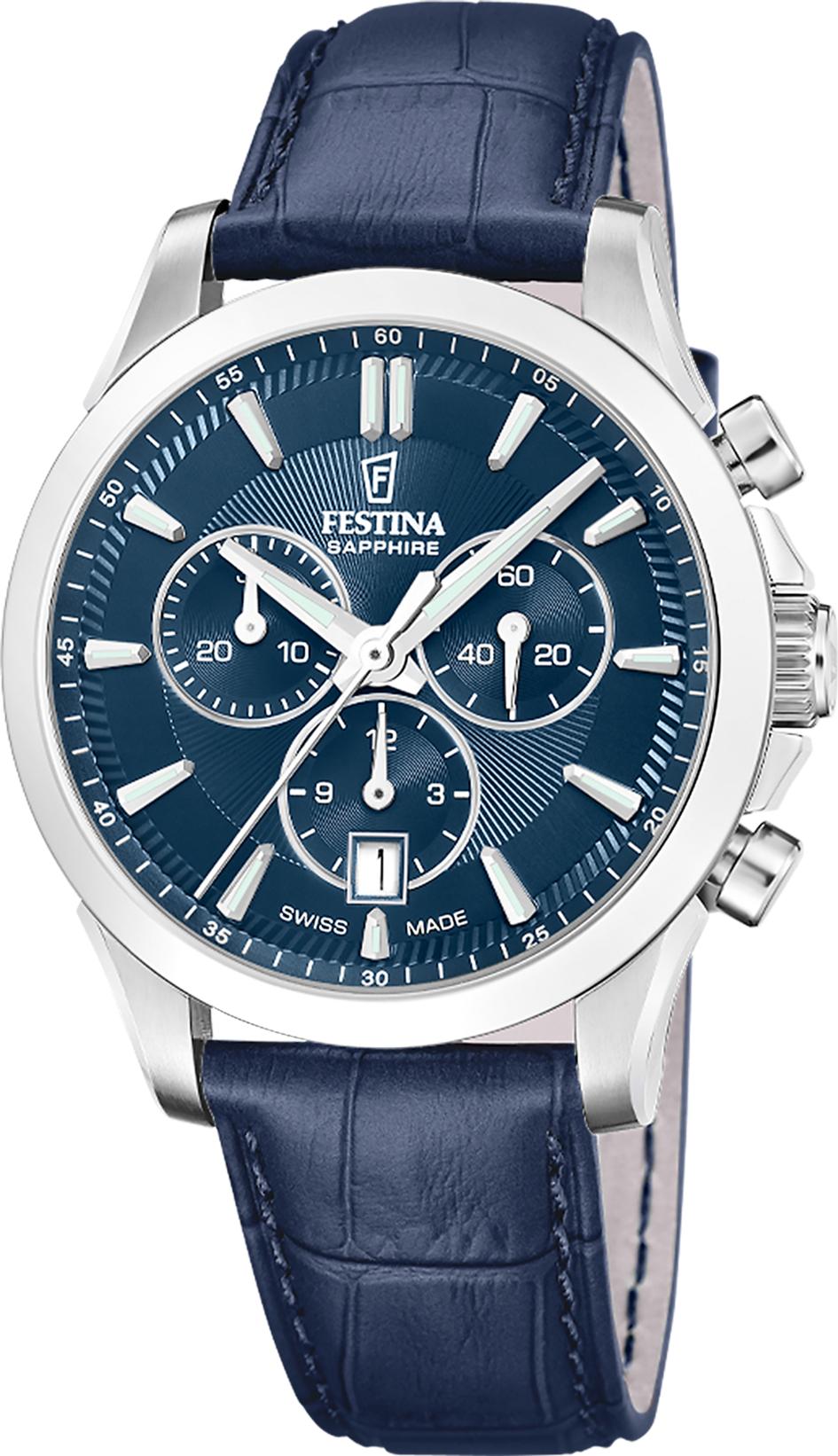 Festina SWISS MADE CHRONO F20094/3 Cronógrafo para hombres Festina SWISS MADE CHRONO F20094/3 Cronógrafo para hombres