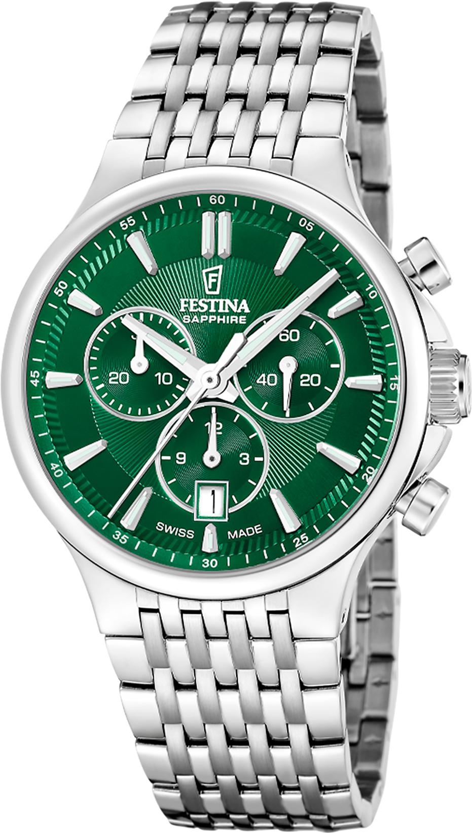 Festina SWISS MADE CHRONO F20093/3 Cronógrafo para hombres Festina SWISS MADE CHRONO F20093/3 Cronógrafo para hombres