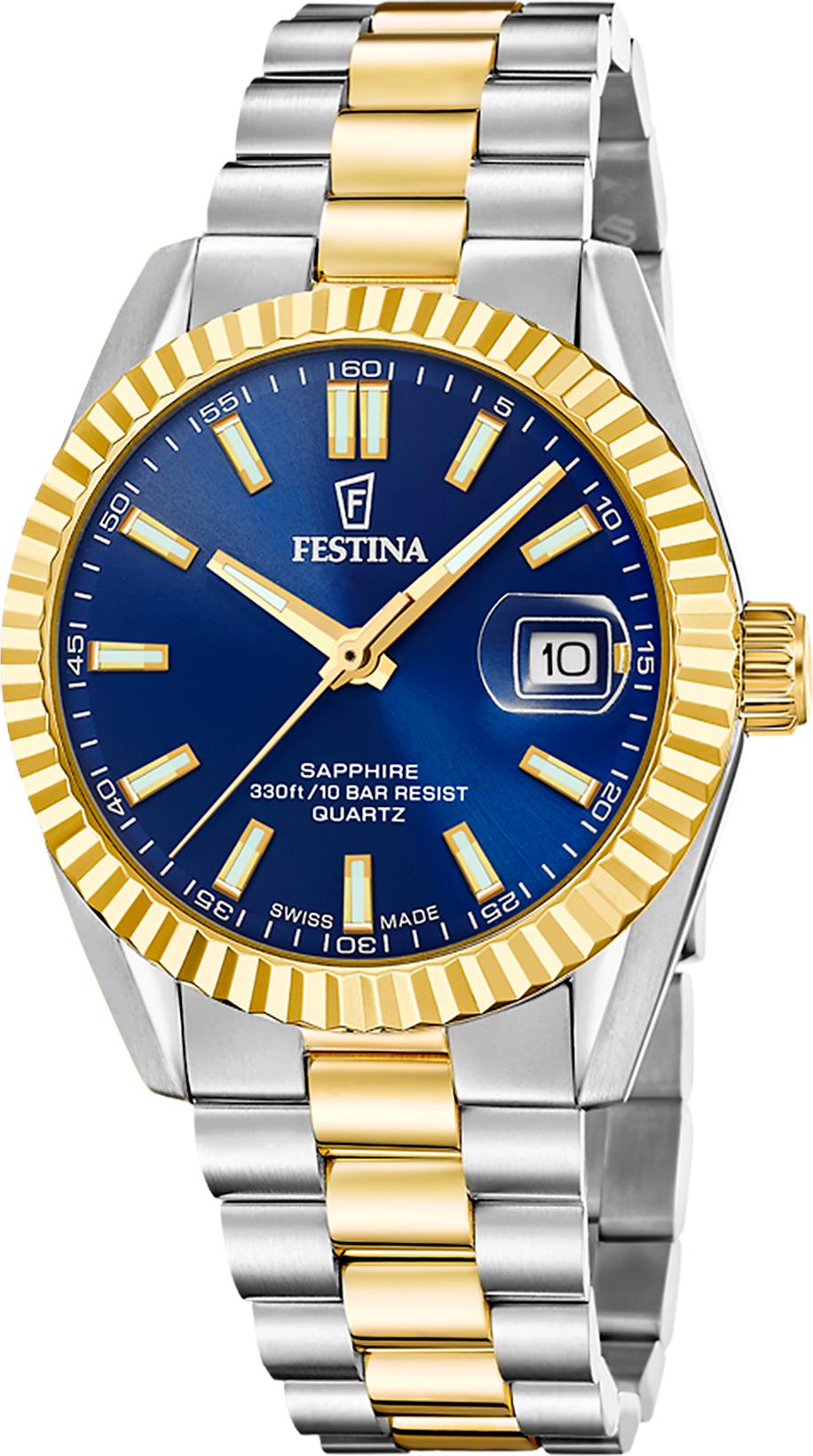 Festina SWISS MADE CLASSIC STEEL F20085/B Reloj de Pulsera para hombres Festina SWISS MADE CLASSIC STEEL F20085/B Reloj de Pulsera para hombres