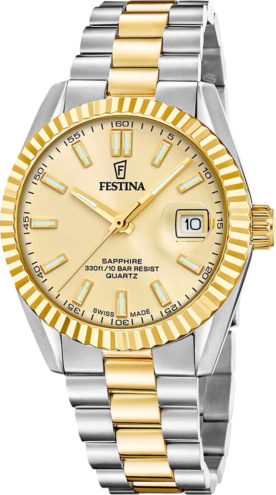 Festina SWISS MADE CLASSIC STEEL F20085/A Heren armbandhorloge Festina SWISS MADE CLASSIC STEEL F20085/A Heren armbandhorloge