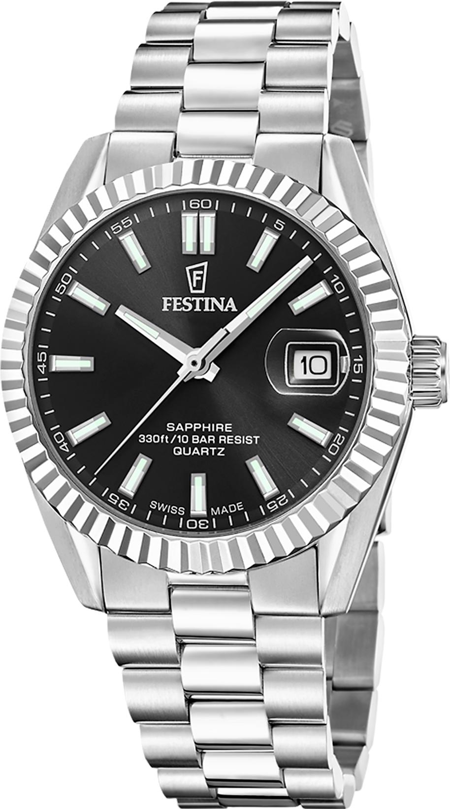 Festina SWISS MADE CLASSIC STEEL F20084/D Heren armbandhorloge Festina SWISS MADE CLASSIC STEEL F20084/D Heren armbandhorloge