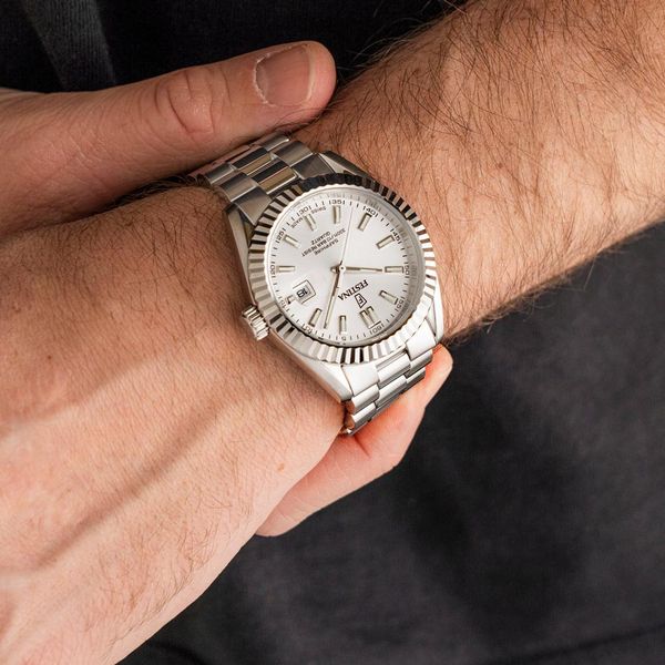 Festina SWISS MADE CLASSIC STEEL F20084/A Heren armbandhorloge
