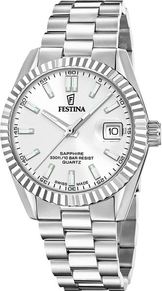 Festina SWISS MADE CLASSIC STEEL F20084/A Heren armbandhorloge