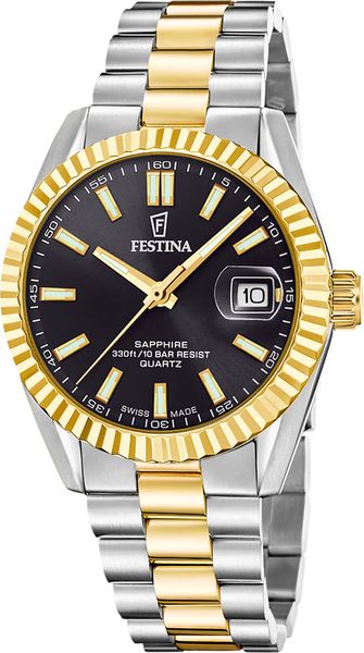 Festina SWISS MADE CLASSIC STEEL F20085/C Heren armbandhorloge