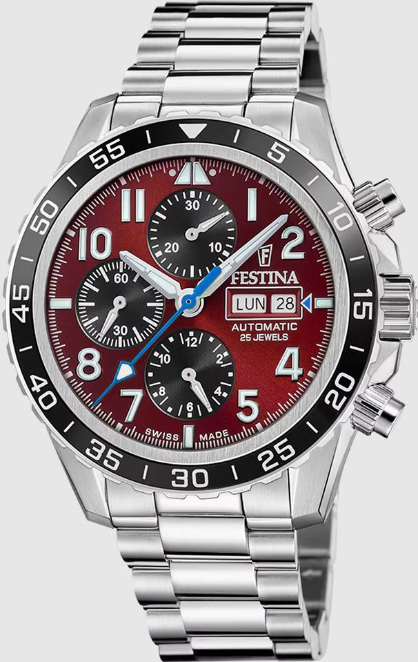 Festina SWISS MADE AUTOMATIK F20055/5 Chronographe Automatique pour hommes Festina SWISS MADE AUTOMATIK F20055/5 Chronographe Automatique pour hommes