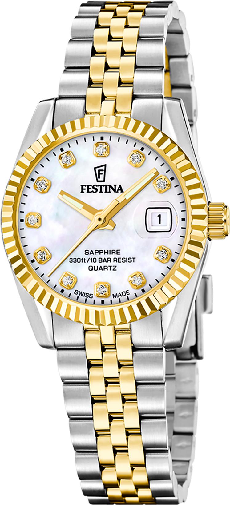 Festina SWISS MADE CLASSIC STEEL F20088/1 Montre Bracelet pour femmes Festina SWISS MADE CLASSIC STEEL F20088/1 Montre Bracelet pour femmes