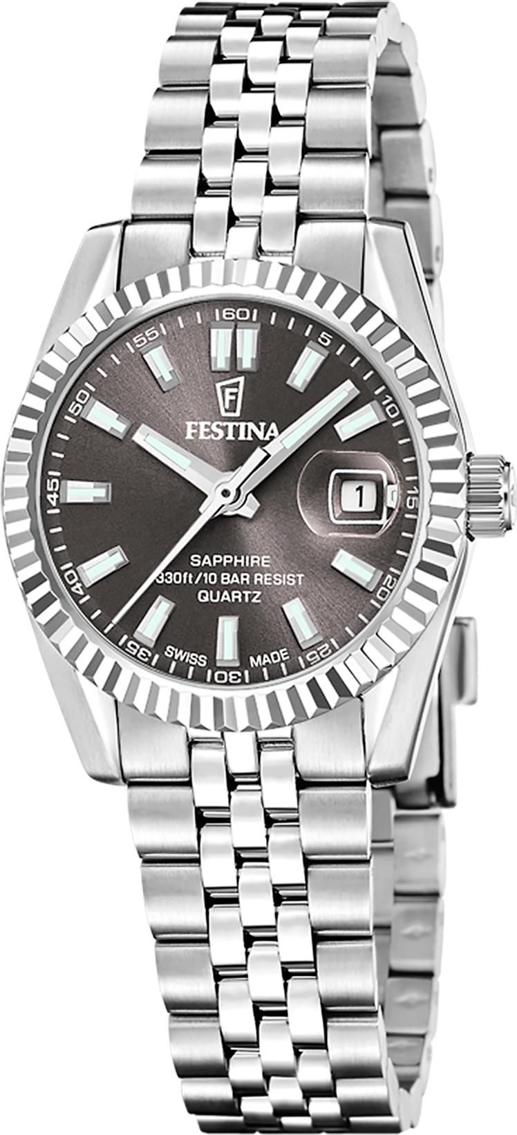 Festina SWISS MADE CLASSIC STEEL F20087/6 Montre Bracelet pour femmes Festina SWISS MADE CLASSIC STEEL F20087/6 Montre Bracelet pour femmes