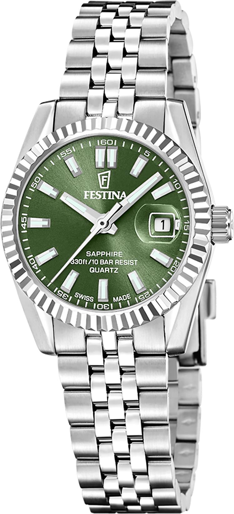Festina SWISS MADE CLASSIC STEEL F20087/5 Dames armbandhorloge Festina SWISS MADE CLASSIC STEEL F20087/5 Dames armbandhorloge
