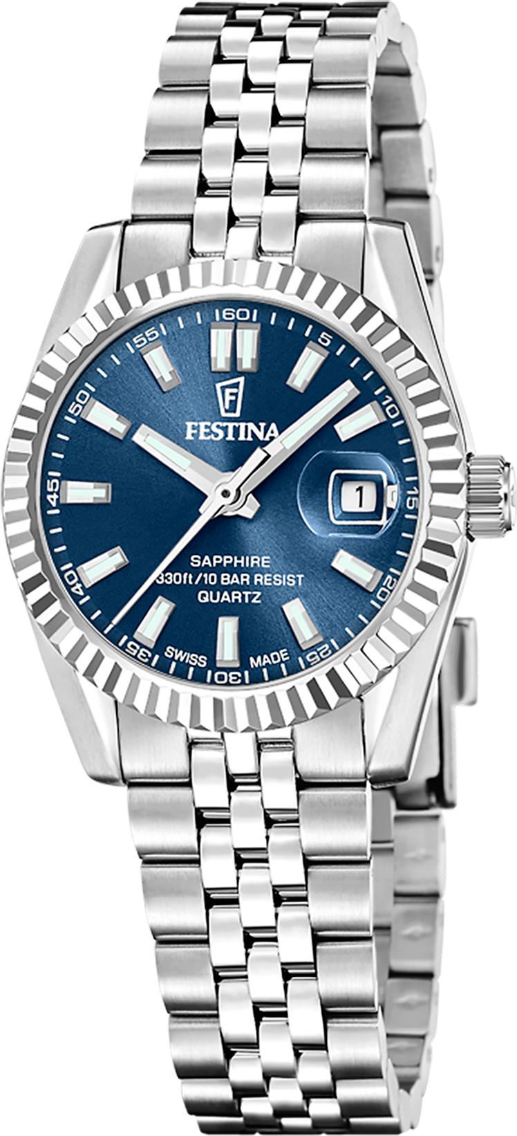 Festina SWISS MADE CLASSIC STEEL F20087/4 Montre Bracelet pour femmes Festina SWISS MADE CLASSIC STEEL F20087/4 Montre Bracelet pour femmes