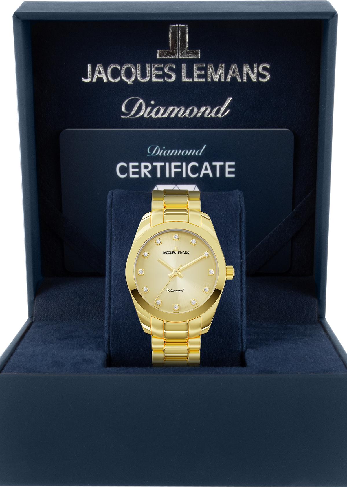 Jacques Lemans Derby Diamond D-10D Dames armbandhorloge Jacques Lemans Derby Diamond D-10D Dames armbandhorloge