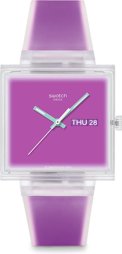 Swatch WHAT IF...SEE THRU MAGENTA? SO38K705 Reloj unisex