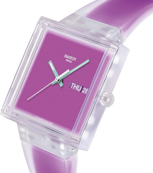Swatch WHAT IF...SEE THRU MAGENTA? SO38K705 Montre Unisexe Swatch WHAT IF...SEE THRU MAGENTA? SO38K705 Montre Unisexe