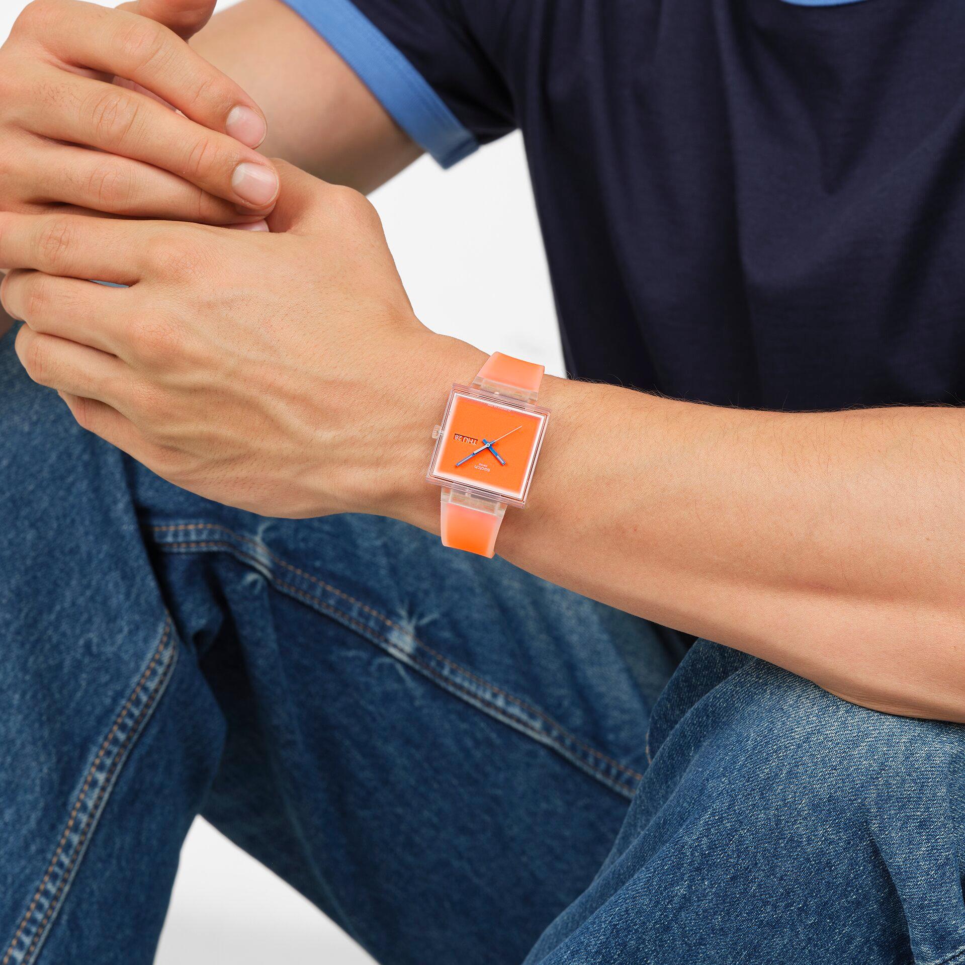Swatch WHAT IF...SEE THRU ORANGE? SO38K704 Orologio unisex