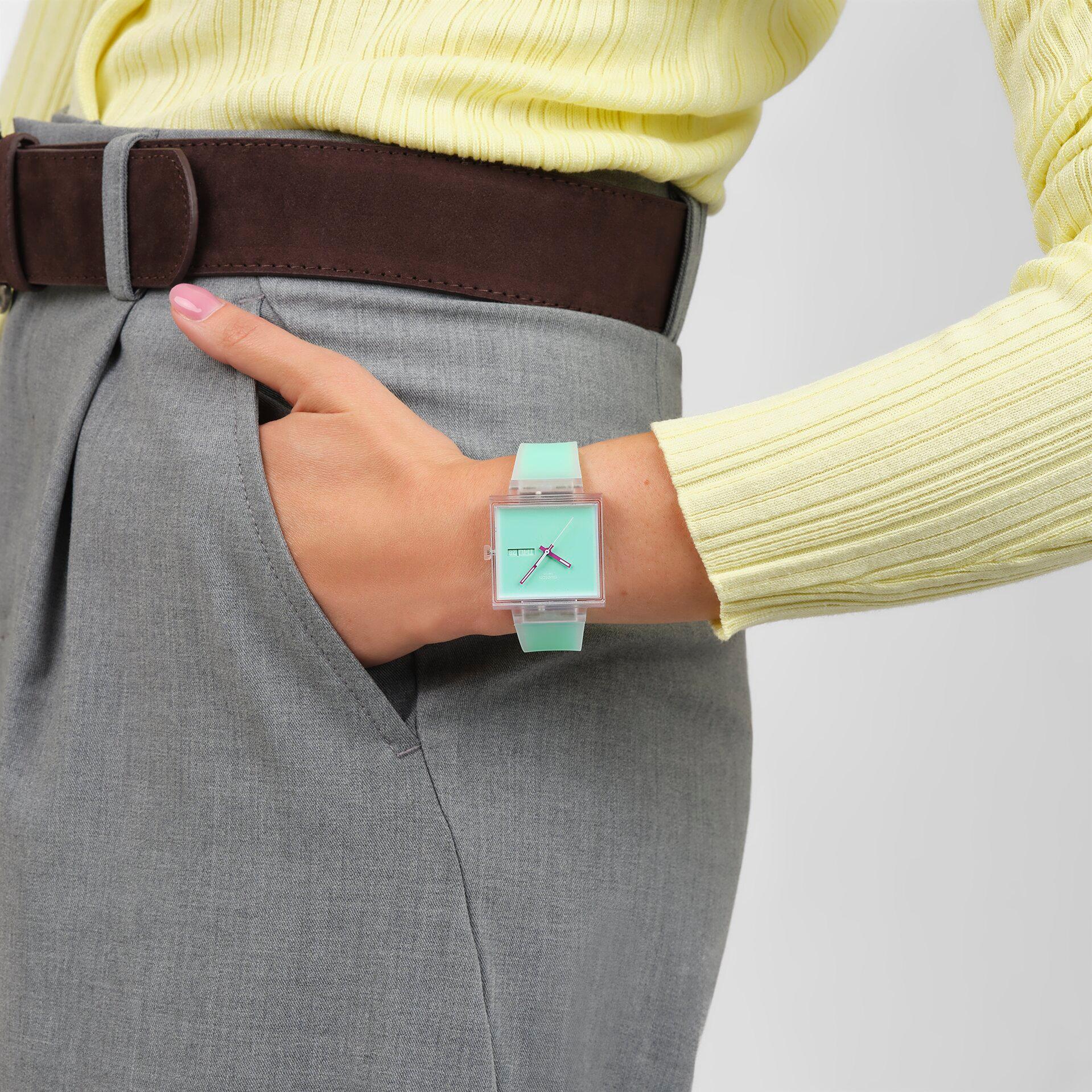 Swatch WHAT IF...SEE THRU MINT? SO38K702 Orologio unisex Swatch WHAT IF...SEE THRU MINT? SO38K702 Orologio unisex