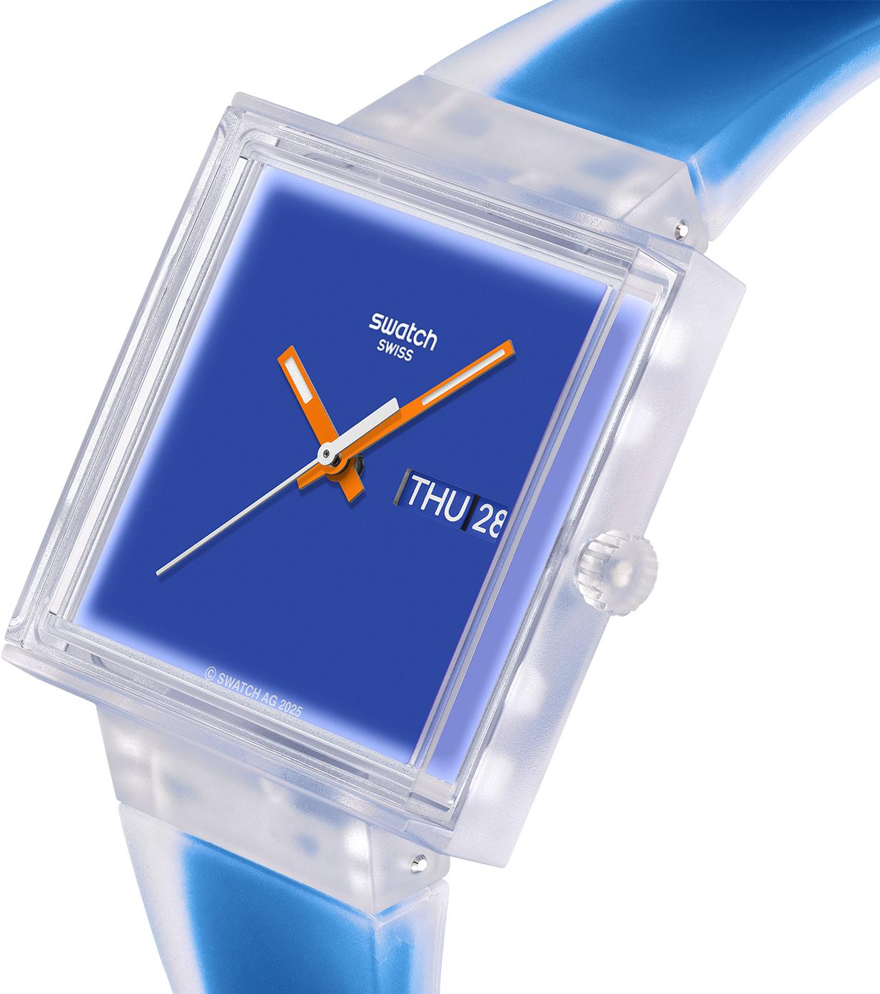 Swatch WHAT IF...SEE THRU BLUE? SO38K701 Orologio unisex Swatch WHAT IF...SEE THRU BLUE? SO38K701 Orologio unisex