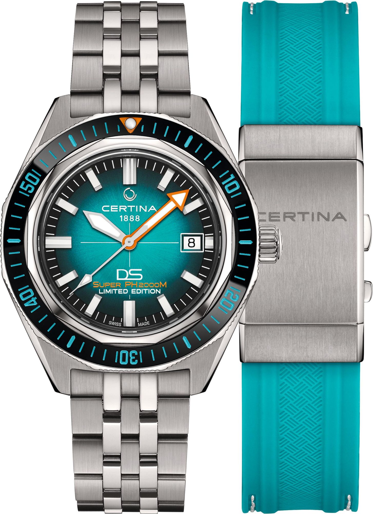 Certina DS SUPER PH 2000M Limited Edition C050.607.44.041.10 Automatisch horloge voor heren Duikhorloge Certina DS SUPER PH 2000M Limited Edition C050.607.44.041.10 Automatisch horloge voor heren Duikhorloge