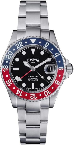 Davosa TERNOS DIVER GMT 16156460 Orologio automatico uomo Orologio da immersione Davosa TERNOS DIVER GMT 16156460 Orologio automatico uomo Orologio da immersione