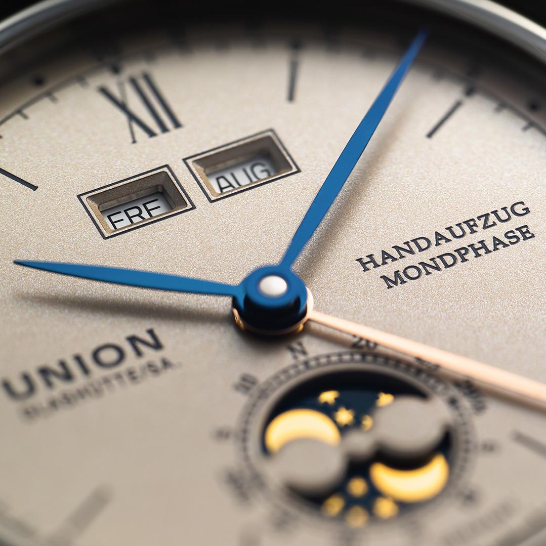 Union Glashütte 1893 Johannes Dürrstein Edition D007.458.16.039.00 Orologio da polso uomo Indicatore fasi lunari Union Glashütte 1893 Johannes Dürrstein Edition D007.458.16.039.00 Orologio da polso uomo Indicatore fasi lunari