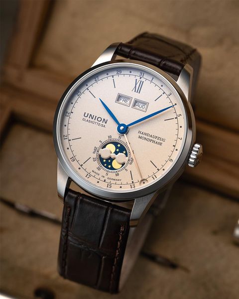 Union Glashütte 1893 Johannes Dürrstein Edition D007.458.16.039.00 Orologio da polso uomo Indicatore fasi lunari Union Glashütte 1893 Johannes Dürrstein Edition D007.458.16.039.00 Orologio da polso uomo Indicatore fasi lunari