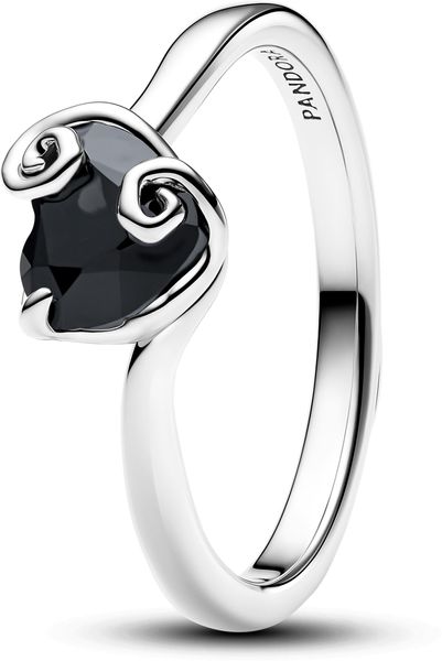 Pandora Disney The Nightmare Before Christmas Jack Black Heart Ring 194733C01 Anillo para mujeres