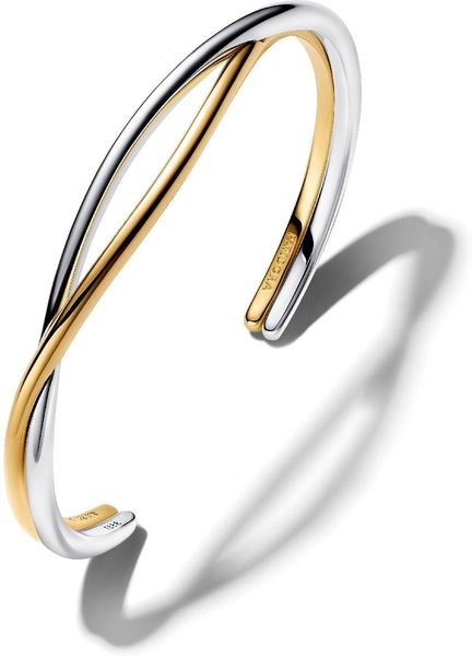 Pandora Entwined Two-Tone Open 564656C00 Womens Bangle