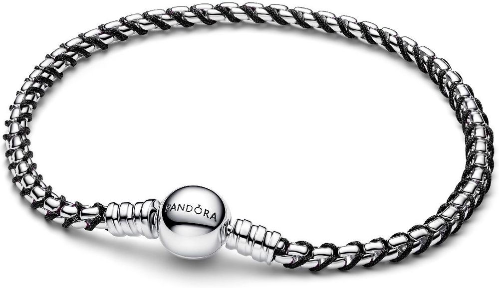 Pandora Black Cord Box Chain 593816C02 Dames armband Pandora Black Cord Box Chain 593816C02 Dames armband