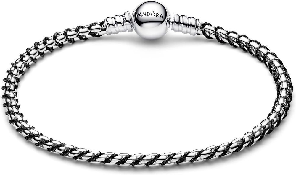 Pandora Black Cord Box Chain 593816C02 Dames armband Pandora Black Cord Box Chain 593816C02 Dames armband