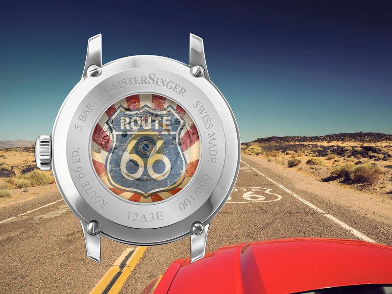 MeisterSinger Route 66 Limited Edition (x/100) ED-ROUTE66 Herren Automatikuhr Streng Limitierte Auflage MeisterSinger Route 66 Limited Edition (x/100) ED-ROUTE66 Herren Automatikuhr Streng Limitierte Auflage