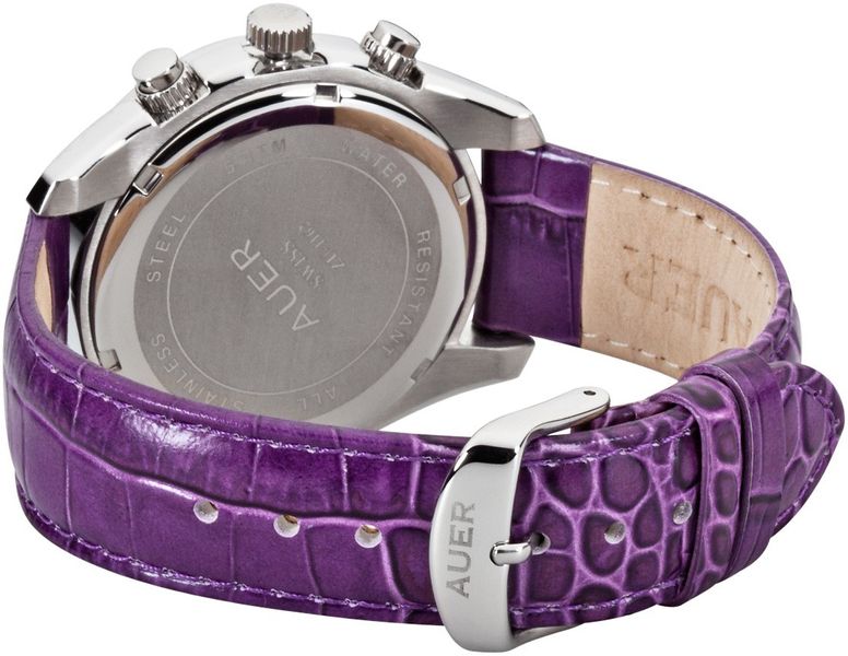 AUER Purple Haze ZU-1163-PDPB Cronógrafo para mujeres Diseño Clásico AUER Purple Haze ZU-1163-PDPB Cronógrafo para mujeres Diseño Clásico