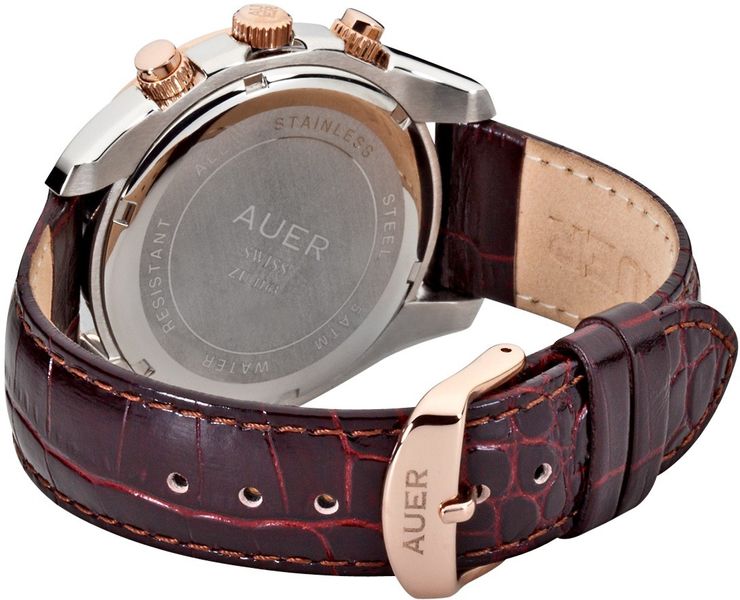 AUER Sparkling Gold ZU-1163-SDBrB Chronograph for women Classic Design