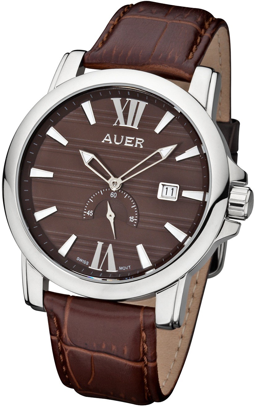 AUER Classic Collection ZU-1139-BrDBrB Heren armbandhorloge