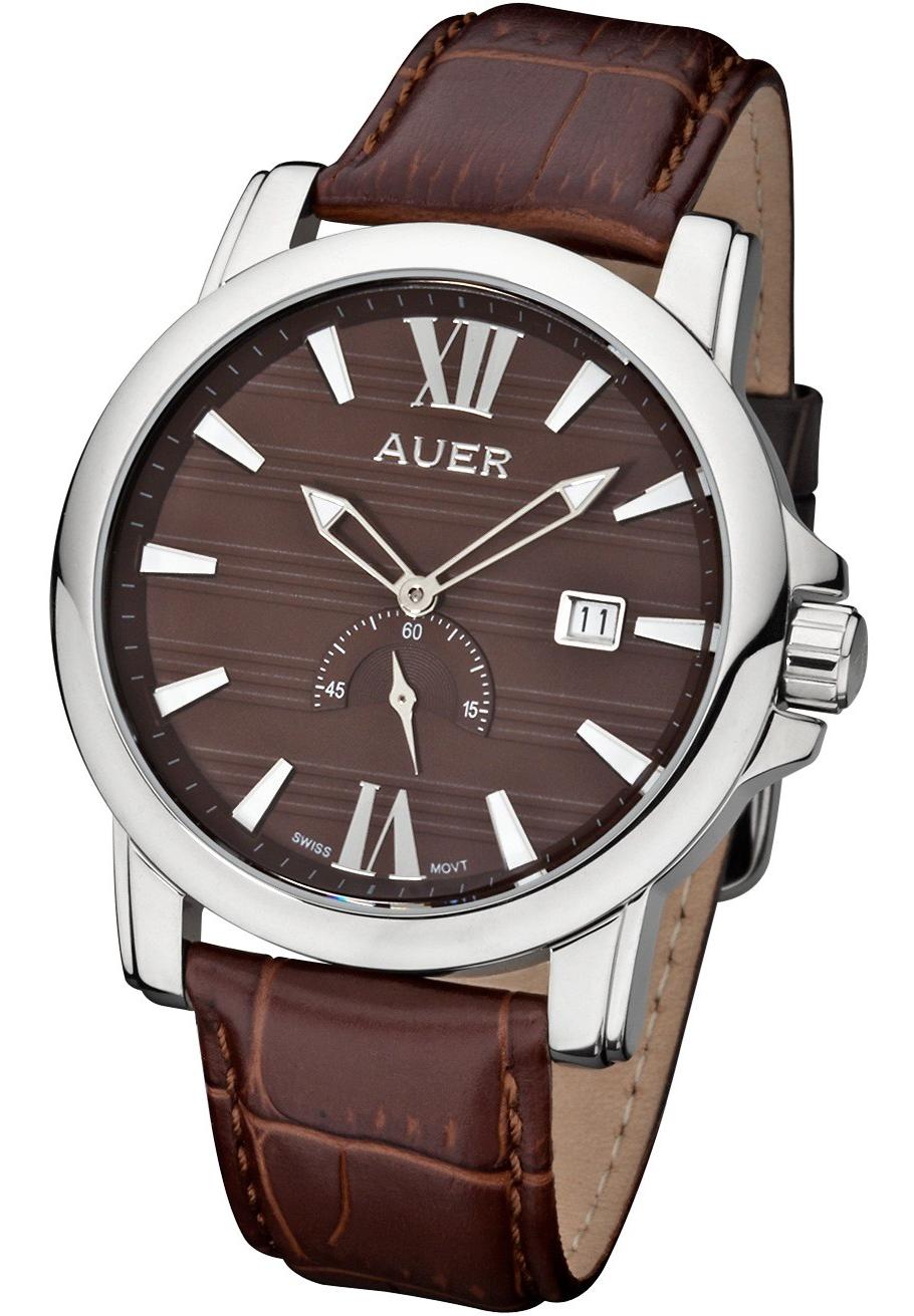 AUER Classic Collection ZU-1139-BrDBrB Herrenarmbanduhr Swiss Ronda