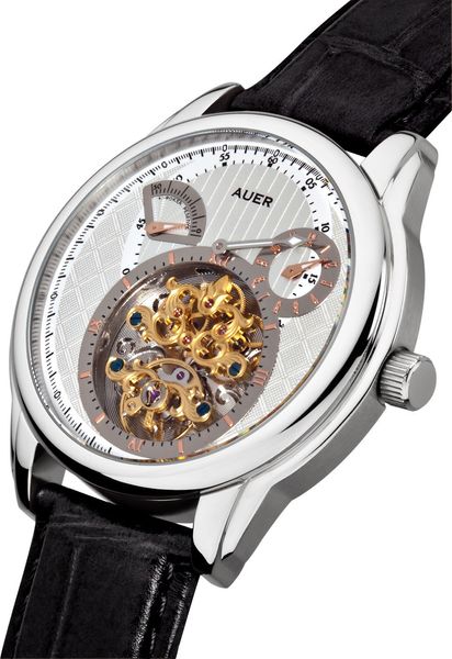 AUER Classic Collection BA-505-SlBlL Herren Automatikuhr Außergewöhnlicher Stundenzeiger AUER Classic Collection BA-505-SlBlL Herren Automatikuhr Außergewöhnlicher Stundenzeiger