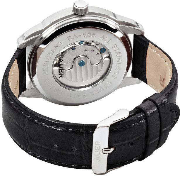 AUER Classic Collection BA-505-SlBlL Herren Automatikuhr Außergewöhnlicher Stundenzeiger AUER Classic Collection BA-505-SlBlL Herren Automatikuhr Außergewöhnlicher Stundenzeiger